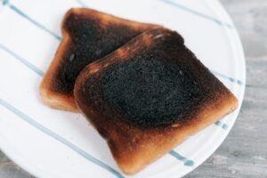 tostada quemada